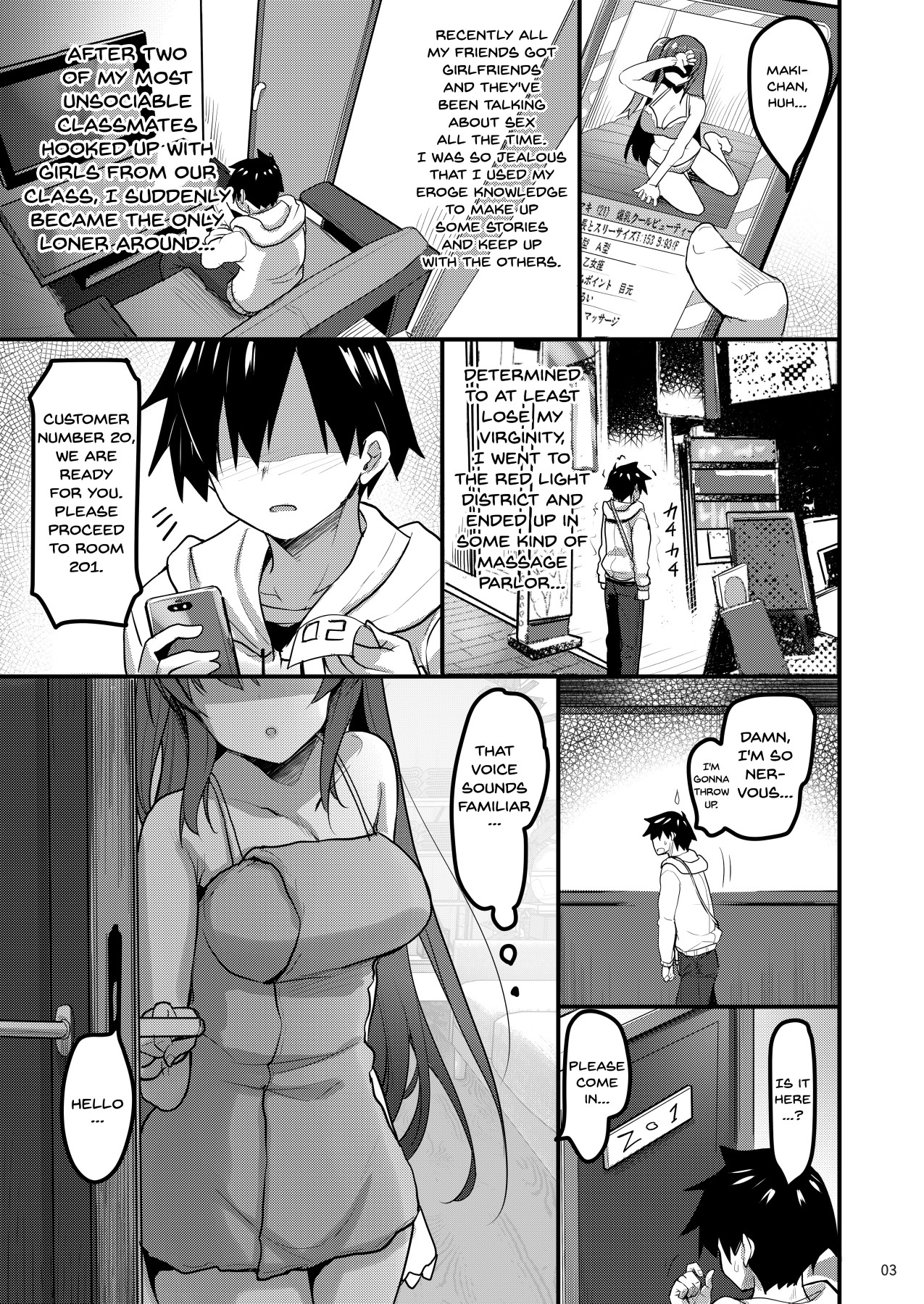 Hentai Manga Comic-A Story Of Going Out To Get a Massage And The One Who Shows Up Is My Classmate-Read-2